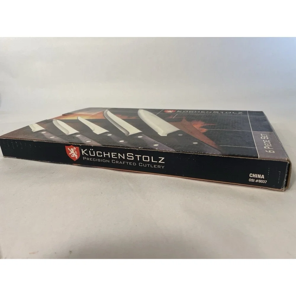 NIB Kuchenstolz 6 Piece Chef's Knife Set W/ Sharpener Made In Germany